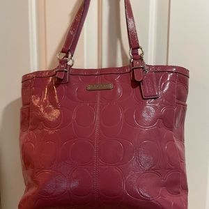 COACH patent leather tote.